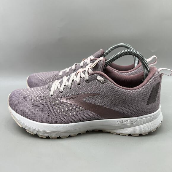 Brooks Revel 4 Running Shoes Womens Size 9 B Purple Knit Comfort Low Sneakers - Picture 3 of 8
